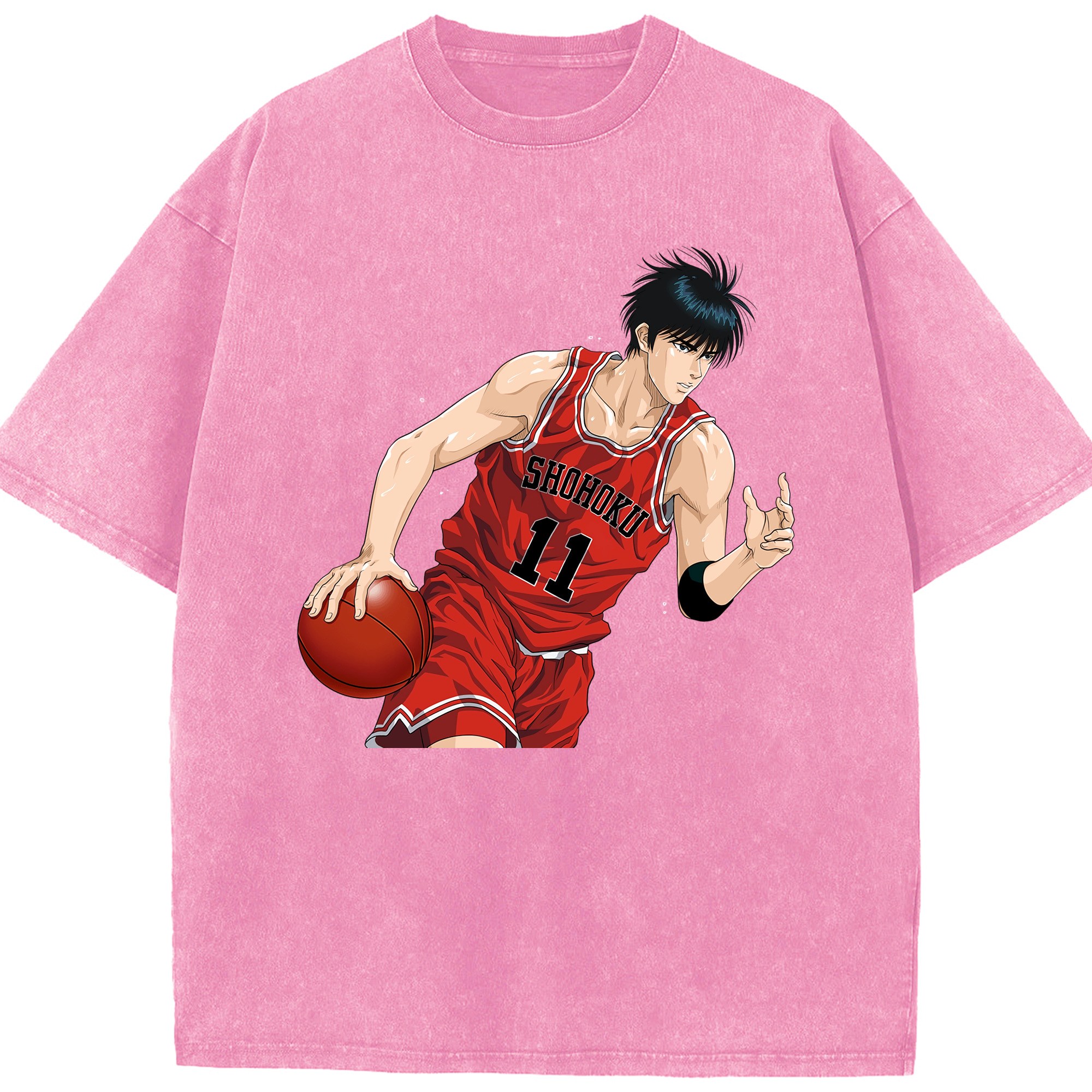 （画像用） SLAM DUNK／スラムダンク 綿100% ヴィンテージ風 半袖Tシャツ（フロントプリント）